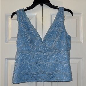 ReoRia Light Blue Lace Camisole Top NWT Sz L